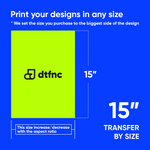 DTF Transfers by Size
